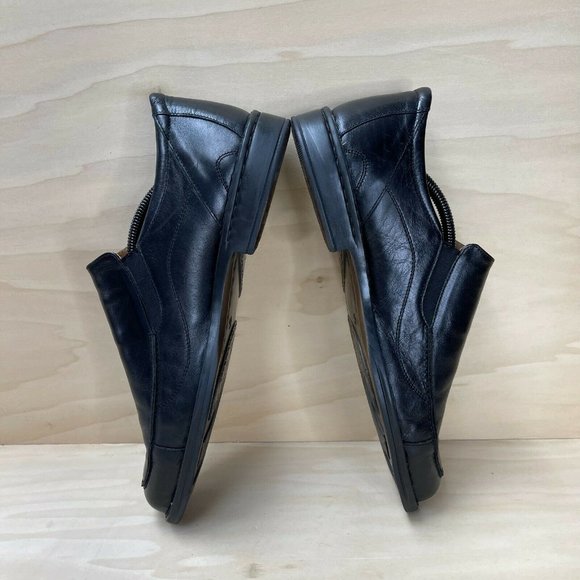 Josef Seibel Mens Leather Slip On Low Top Moc Toe Black Loafer Shoes Size US 13 main image 4